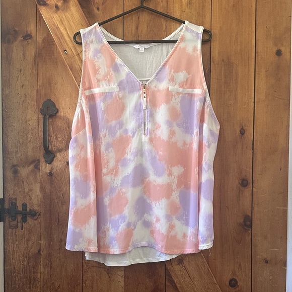 Candie's Pink and Purple Tie-Dye Tank Top - Picture 1 of 4